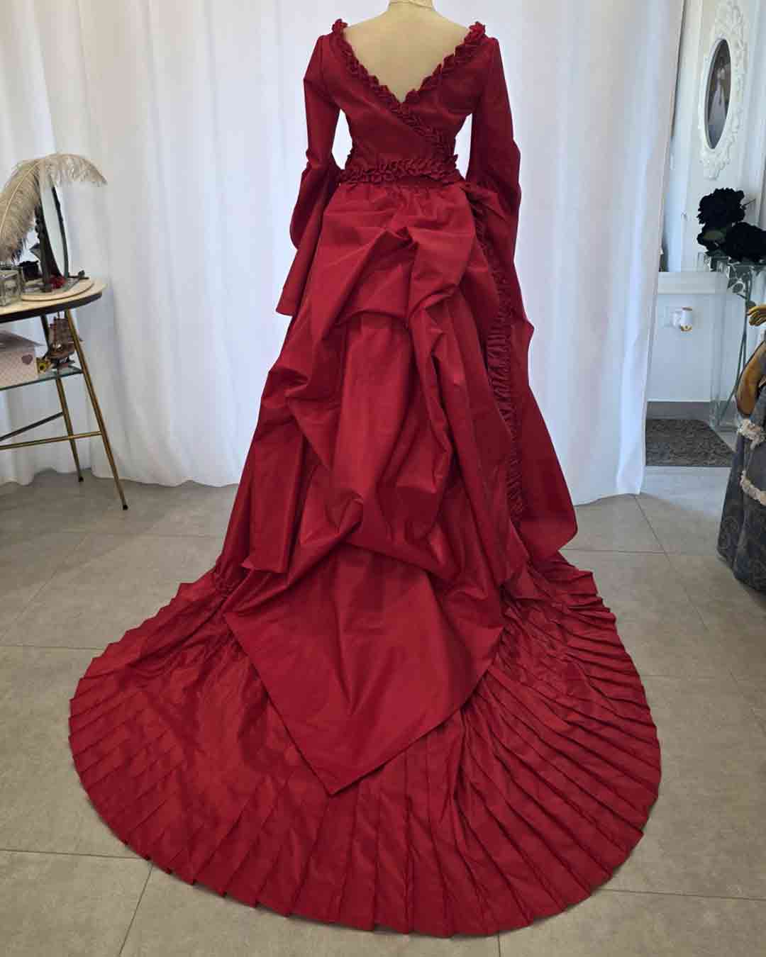 strapless open back dress Dark Red Sequins Halter Short Homecoming Dresses, HM1044 – MarryLover