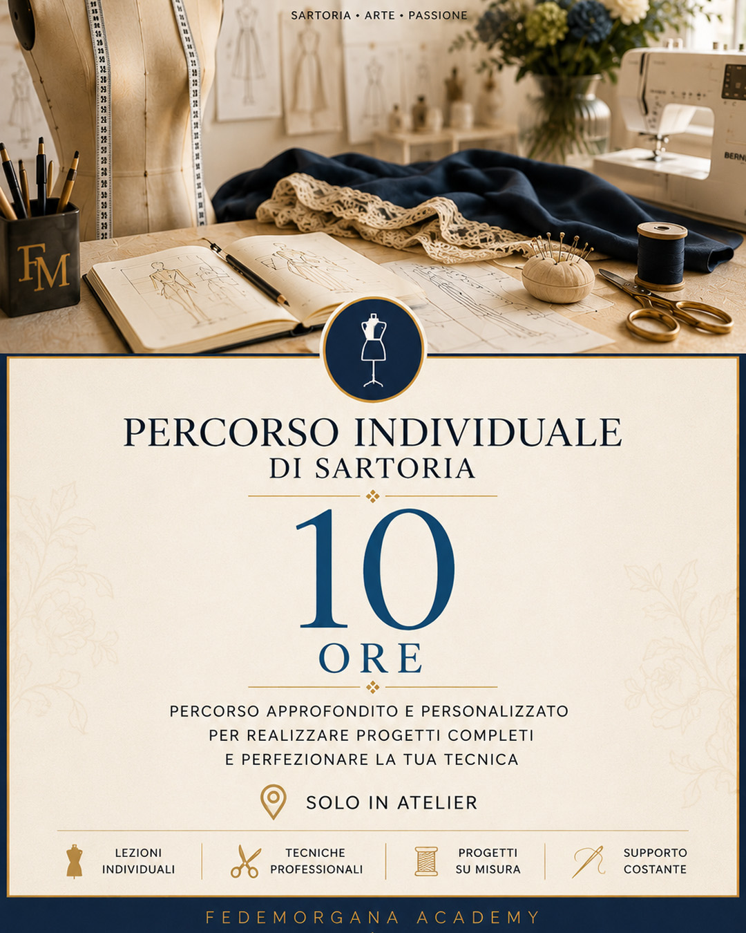 Corso individuale di Sartoria Artistica in Atelier (10 Ore)