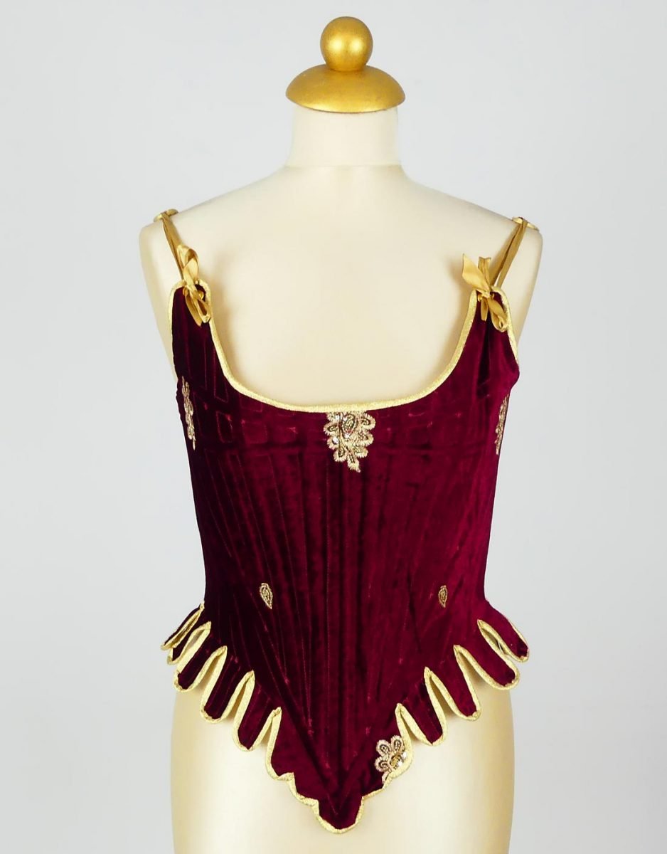 Corsetto 1700 modello original red velvet