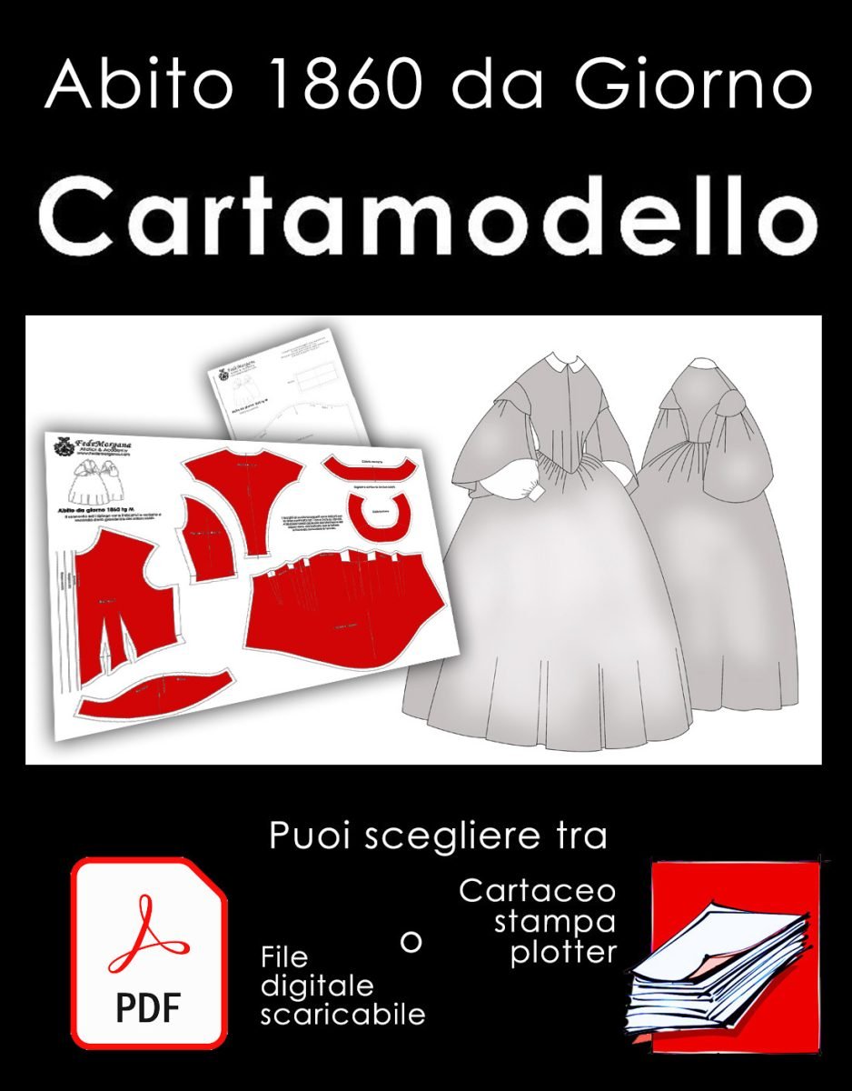 Cartamodello Abito da giorno 1860 (guerra civile americana)