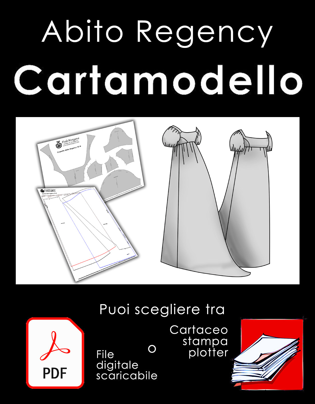 Cartamodello Abito Regency