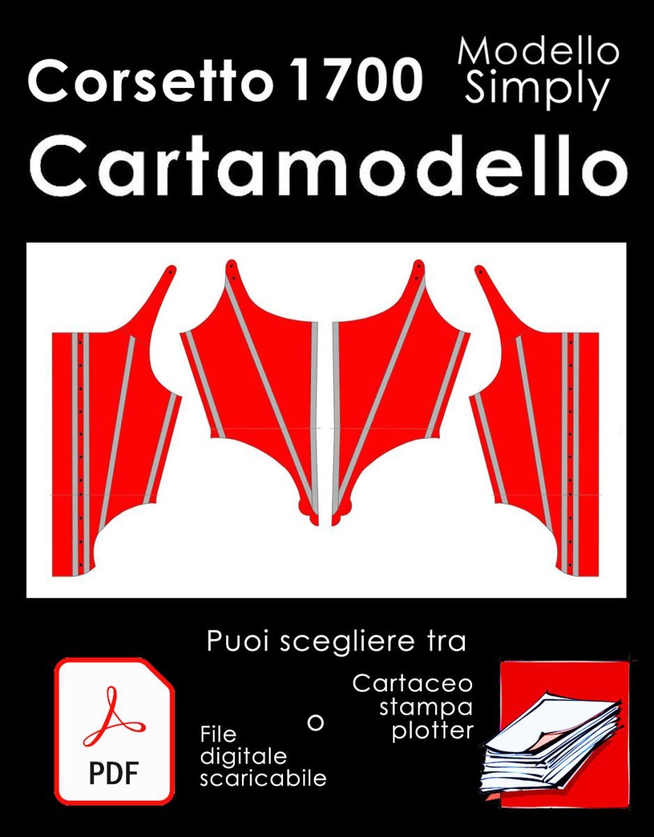 Cartamodello Corpetto 1700 (Modello Simply)