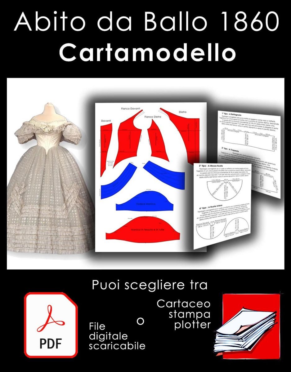 Cartamodello Abito da Ballo 1860