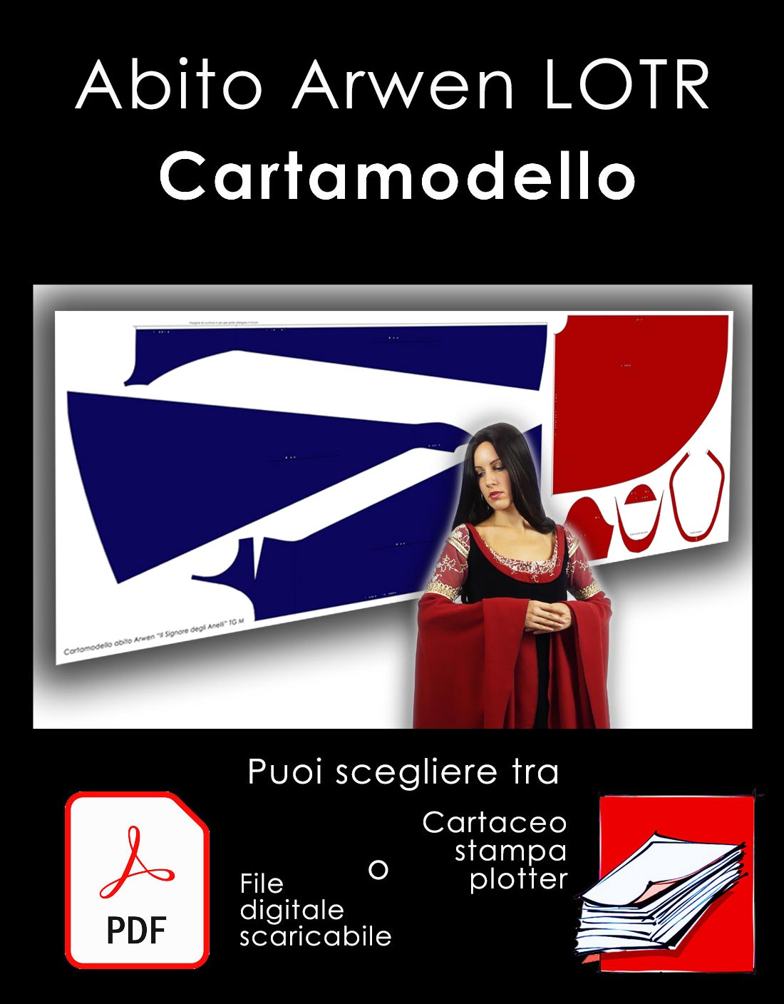 Cartamodello PDF Abito Arwen LOTR