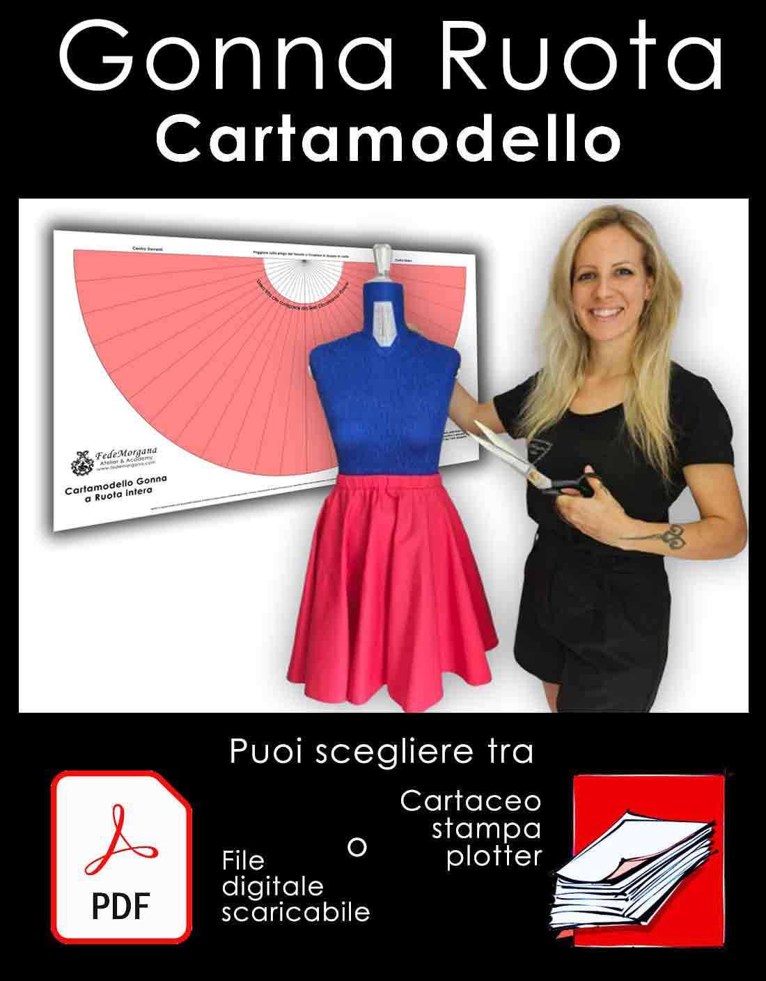 Cartamodello Gonna a Ruota