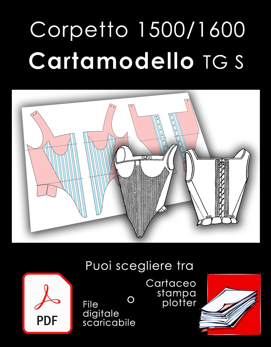 Cartamodello Corpetto 1500/1600
