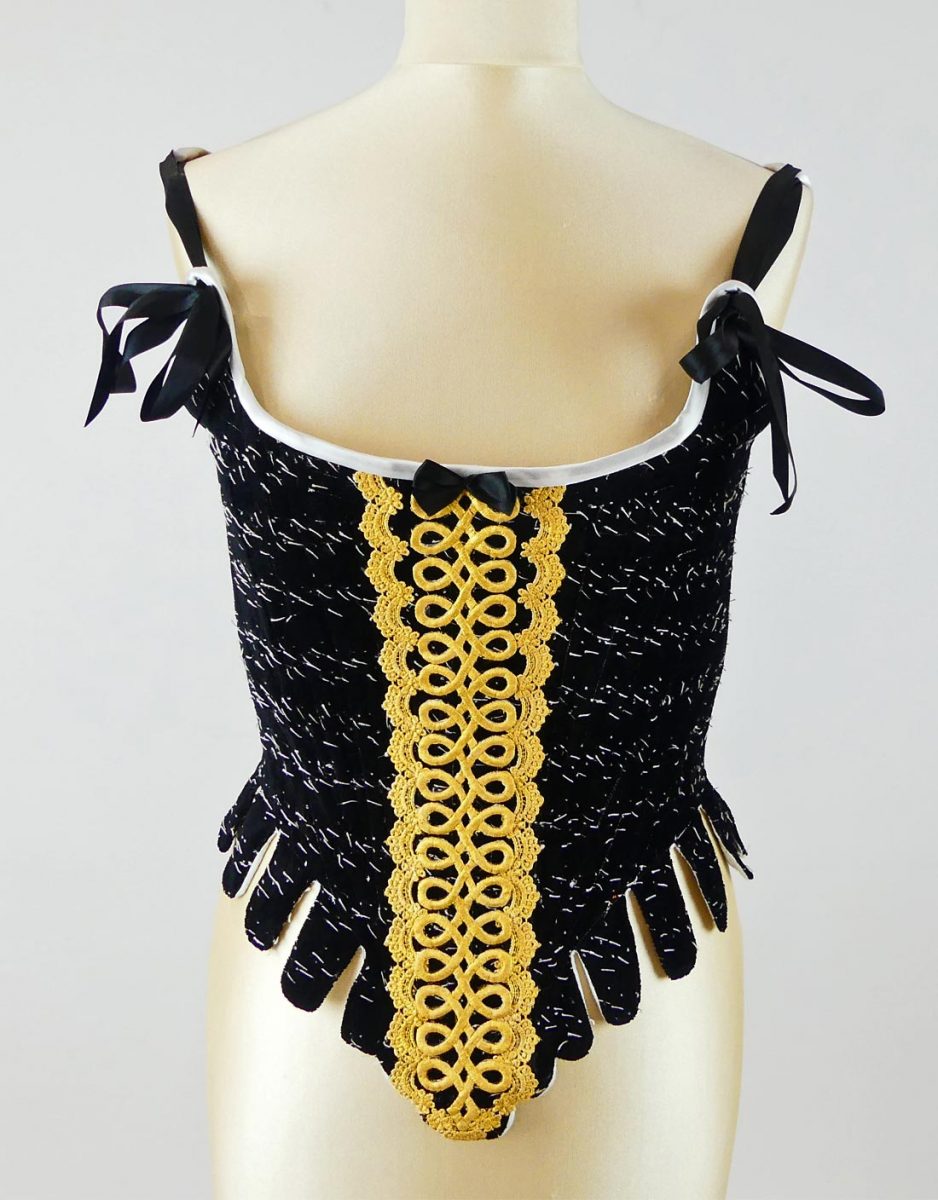 Corsetto 1700 Velluto Nero ed Oro