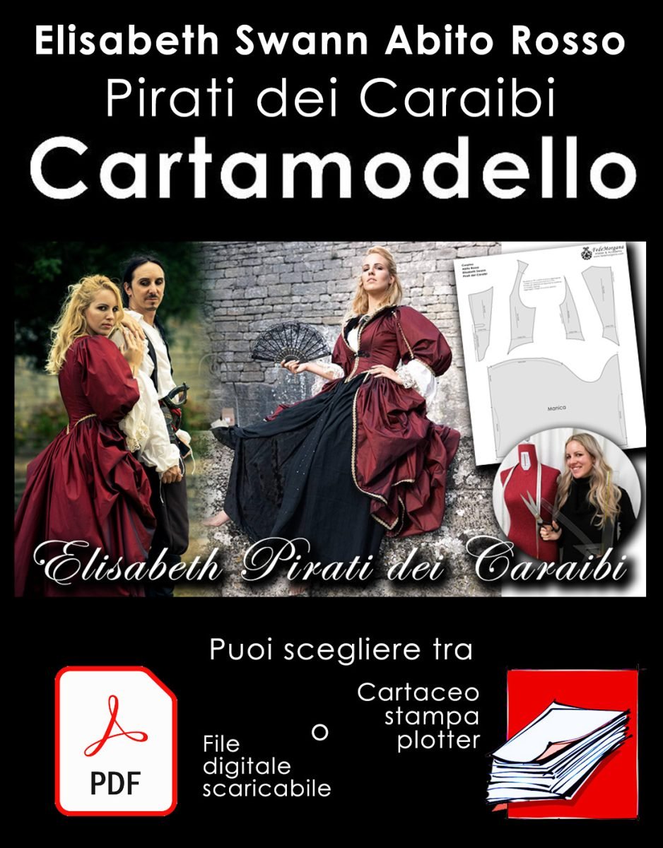 Cartamodello Abito Elisabeth Swann Pirati dei Caraibi