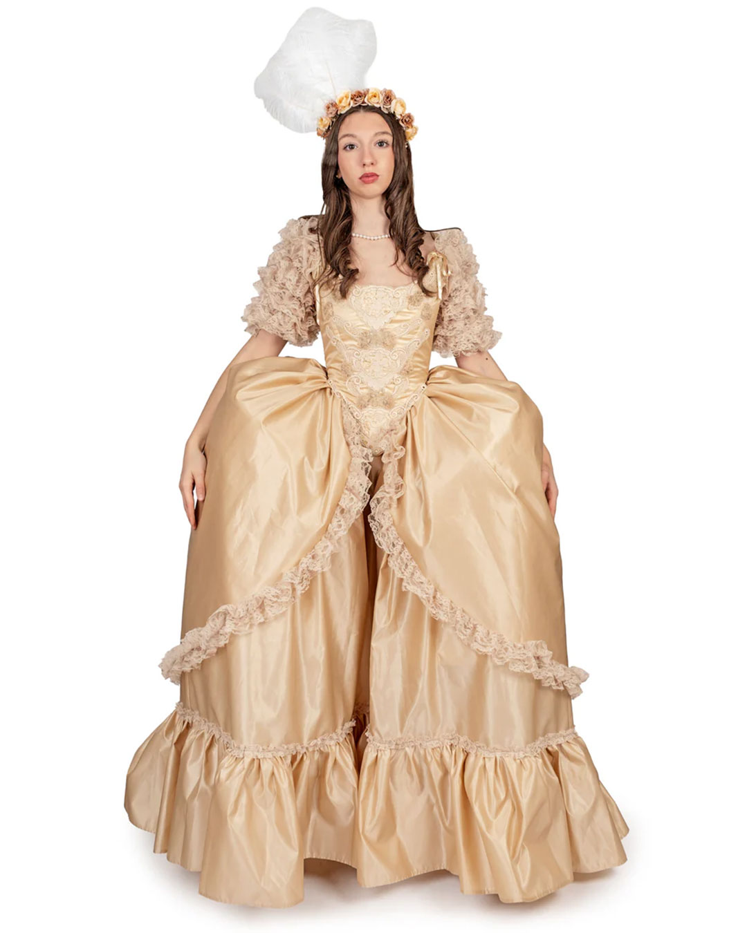 Abito Ortensia – Costume Rococò 1700 in Taffetà e Pizzo