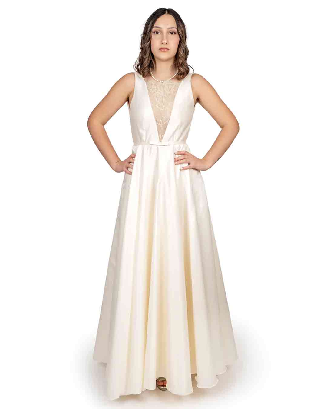 Abito Vanna – Abito da Sposa Anni ’50 in Rasone e Pizzo