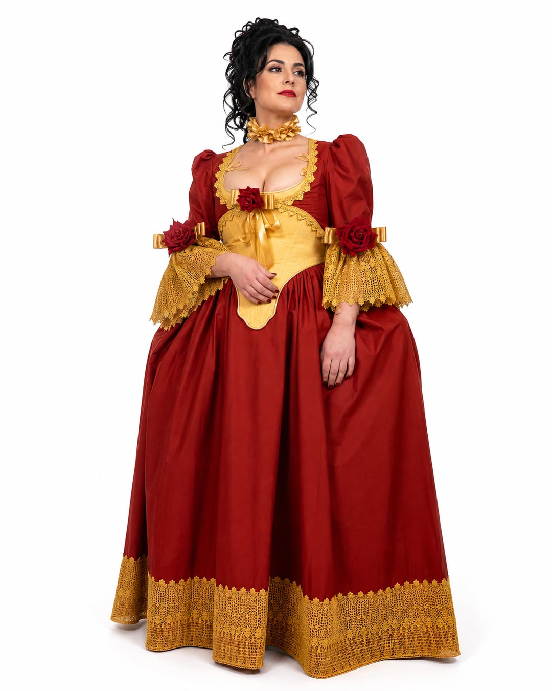 Abito Rosita – Costume Barocco Rococò in Taffetà e Pizzo